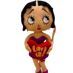 Vintage Betty Boop Plush Doll Sugarloaf Love You Heart